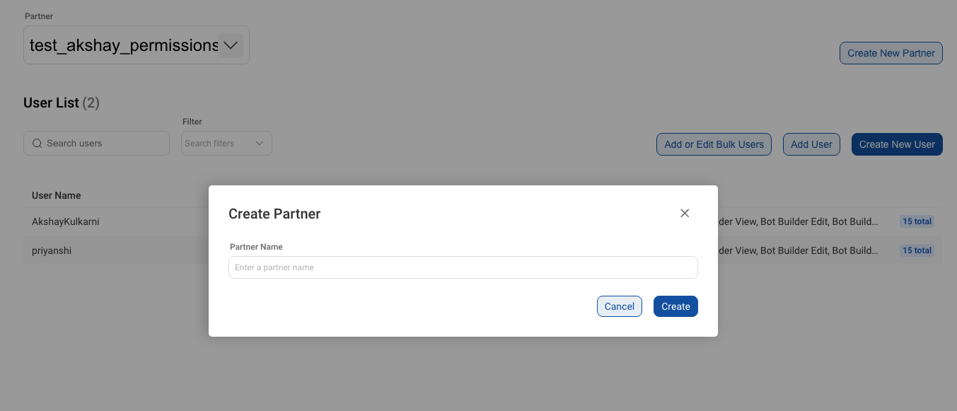 Create Partner